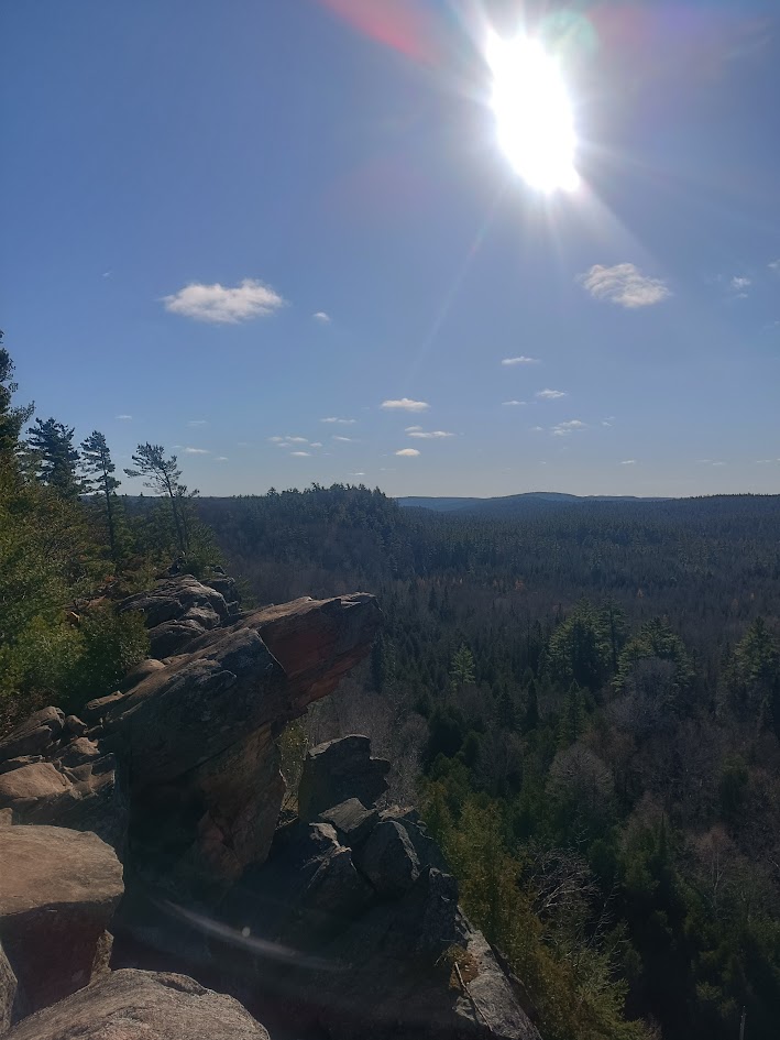 A view from the top of a major cliff at Calabogie.
