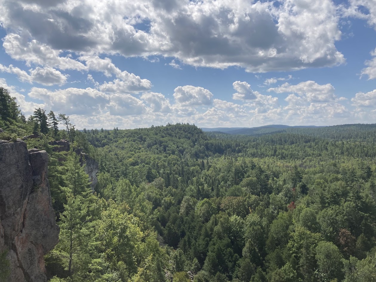 A view from the top of the cliffs.