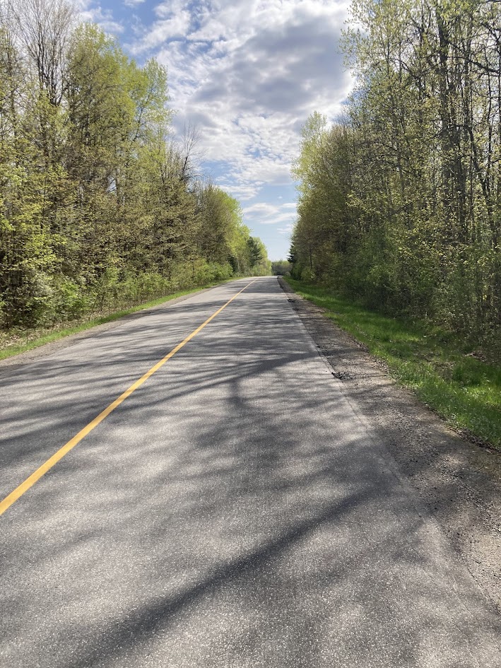 The road I took to get to my campsite.